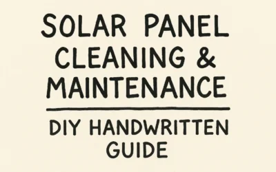 Solar Panel Cleaning & Maintenance — DIY Handwritten Guide